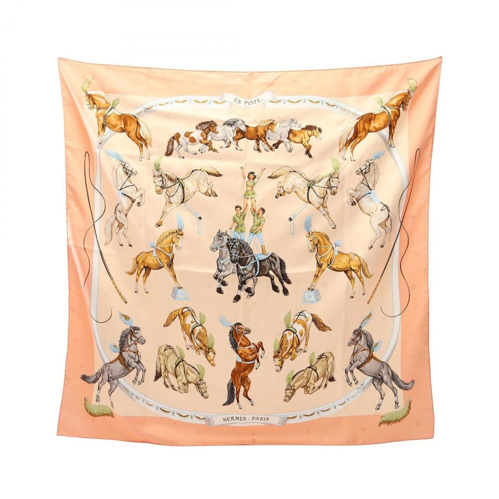 HERMES Pink Silk Scarf
